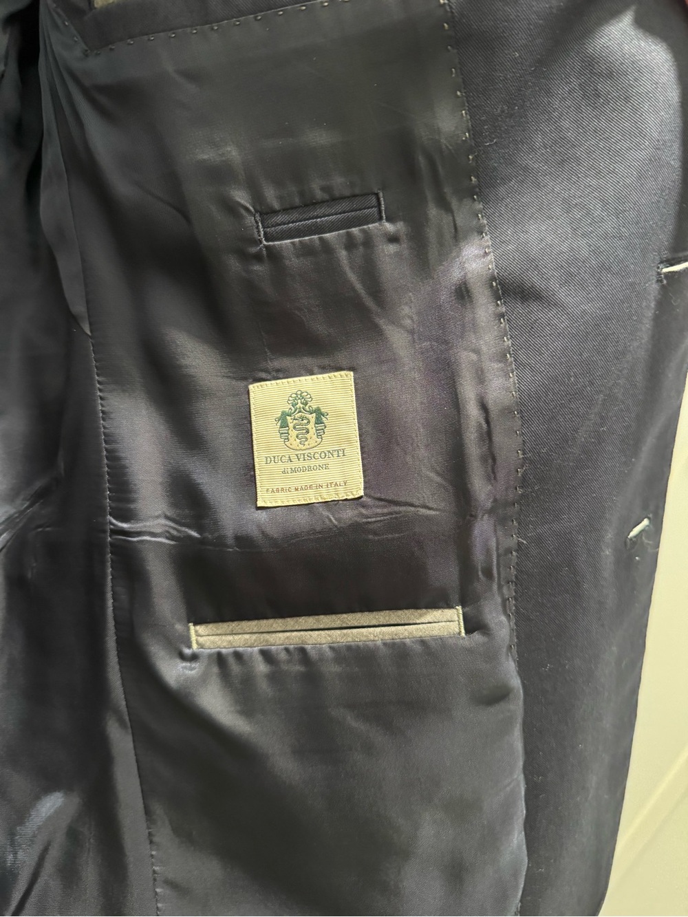 J.Crew Suit and Pants Ludlow 42S W32 30L Loro Piana Blue Peaked Lapel - Picture 6 of 10